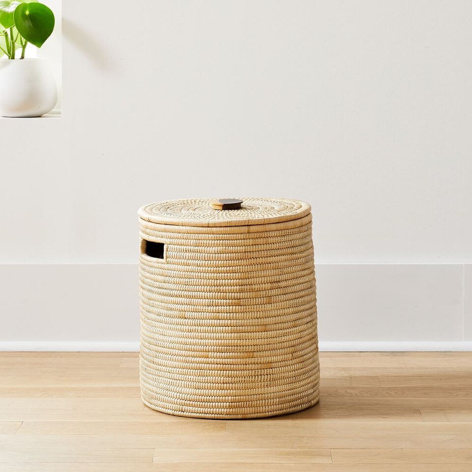 Wooden Handle Hamper Baskets West Elm UK